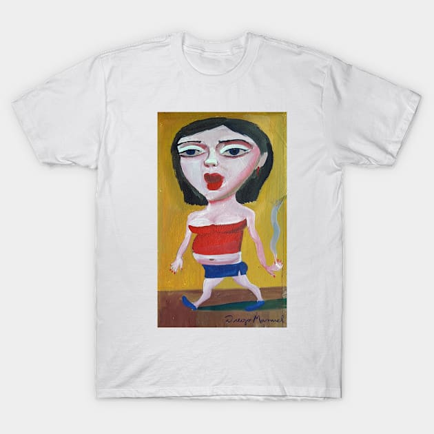 Girl walking, people from the neighborhood T-Shirt by diegomanuel